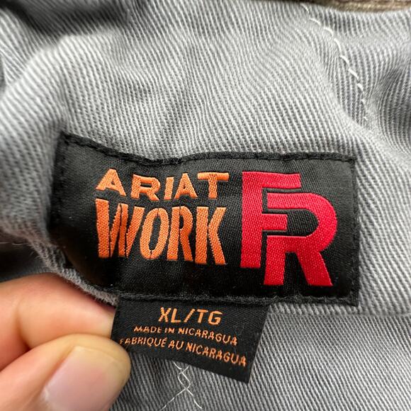 Ariat FR Jacket Mens XL NFPA 2112 CAT 4 Heavy Utility Coat Tan Khaki Canvas - Picture 2 of 16